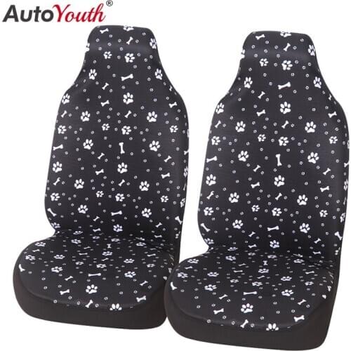 2PCS Car Seat Covers Front Seats Unique shape Printing Bucket Seat Cover Protectors Universal Fit Most Cars Interior