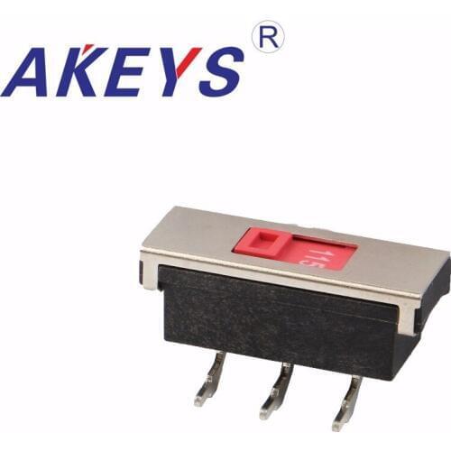 20PCS L16DB-14 Change slide switch 230V-115V side insert 3 pin nickel-plated white shell with iron frame CH-Z04