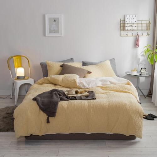 2018 Winter Farley Pure-Color Knitt Thick Warm Bedding Sets Duvet Cover Bed Sheet King Queen Size Pillowcases Bed Set 4pcs