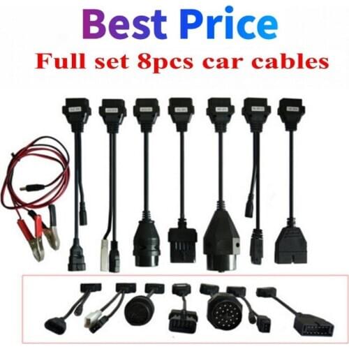 2020 Best car cables OBD OBD2 Full Set 8 Car Cables of Car for delphis vd ds150e cdp WOW CDP Parts Car CaBD II scanner cable