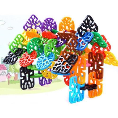 350g/bag Snow Snowflake Building Blocks Geometry Assembling Bricks DIY Classic Educational Toys for Kids Baby Children