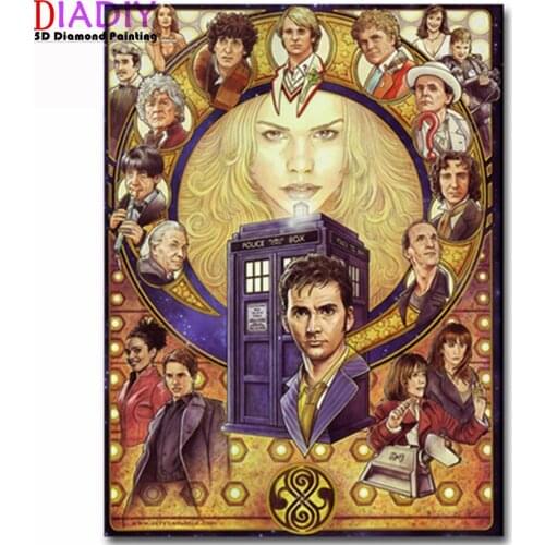 5D Diy "Doctor Who" Pictures Diamond Painting Cross Stitch full Square Round Diamond Embroidery Mosaic Paint Room Decor