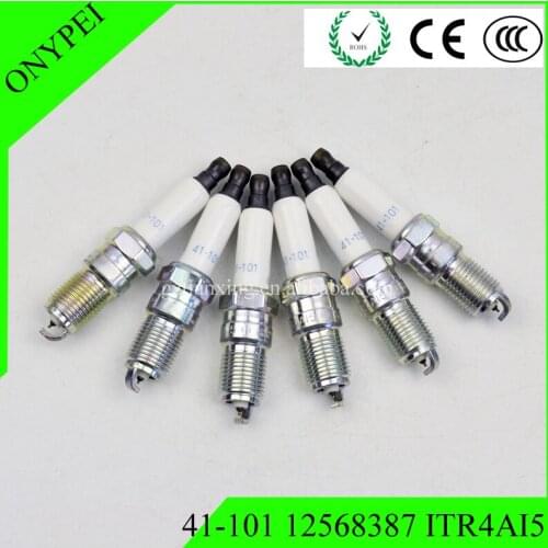 6pcs 41-101 12568387 ITR4A15 Auto Parts Iridium Spark Plug For Buick Chevrolet GMC Pontiac 41101 41 101