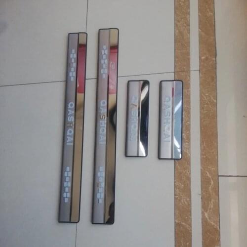 Free Shipping door sill strip car accessories car styling For Nissan QASHQAI J11 2014 2015 2016-2020 welcome pedal Trim 4pcs