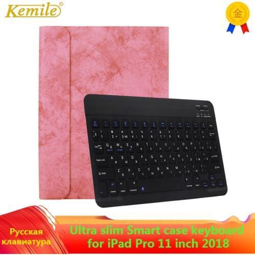 Russian Keyboard case for iPad Pro 11 inch 2018 Cover Ultra slim Lightweight smart Cover For iPad Pro 11 inch Русская клавиатура