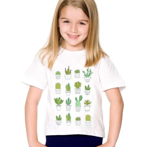 Kid clothes Cactus Gather Fashion Print graphic t shirts cute Children T-shirts Kids Short Sleeve Boys/Girls Tops Baby Clothing