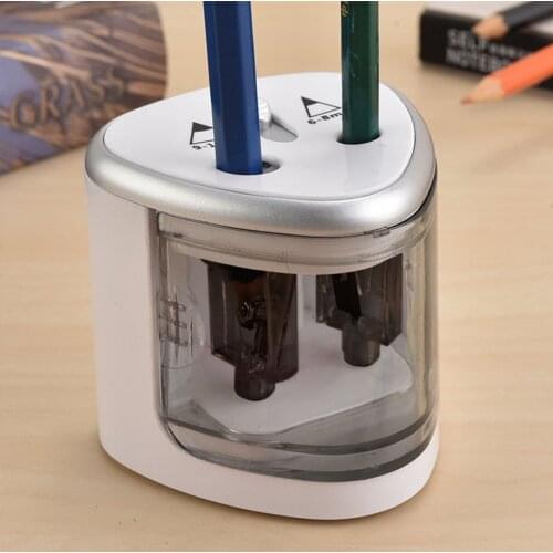 Two-hole Electric Automatic Pencil Sharpener Switch Pencil Sharpener Home Office School Supplies Stationery Art
