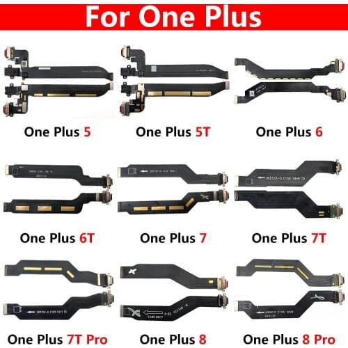 USB Charging Port Flex For Oneplus 5 A5000 5T A5010 6 6T 7 8 Pro Dock Connector Charging Port Flex Cable With Earphone Jack Plug