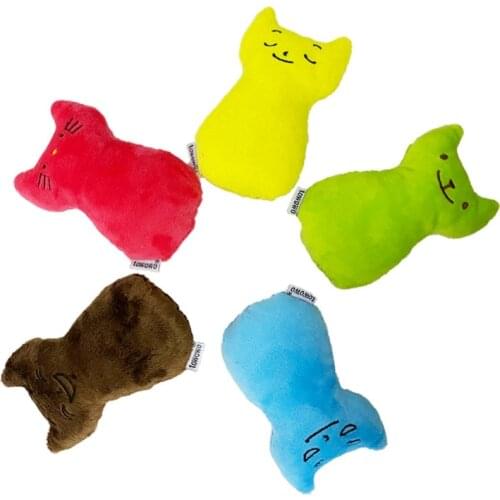 Cat Toy Catnip Stuffed Cartoon Cats Chew Toys Cat Scratch Bite Resistance Interactive Toy Playing Toy For Cat Kitten