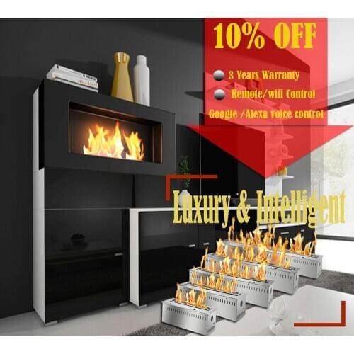 Inno-living fire 36 inch bio ethanol cheminee remote burner insert etanol
