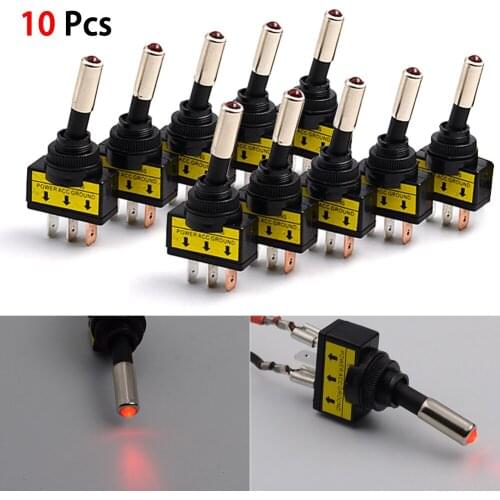 New Rocker Switch Toggle 12V Led Light Car Auto Boat Round ON/OFF SPST 20 AMP