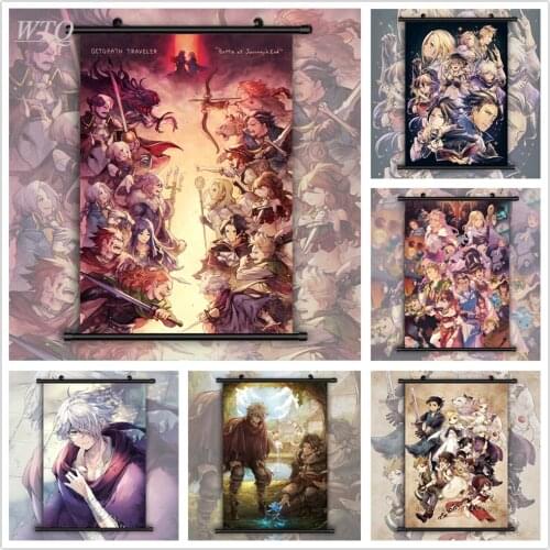 Octopath Traveler PRIMROSE THERION OPHILIA OLBERIC Anime Posters Canvas Painting Wall Decor Poster Wall Art Picture Home Decor