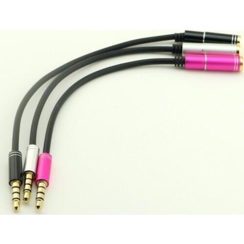 10pcs Gold 3.5mm for Android Phone Earphone Mutual Converter Adapter CTIA to OMTP Audio Headphones Earphones Handsfree Aux Cable