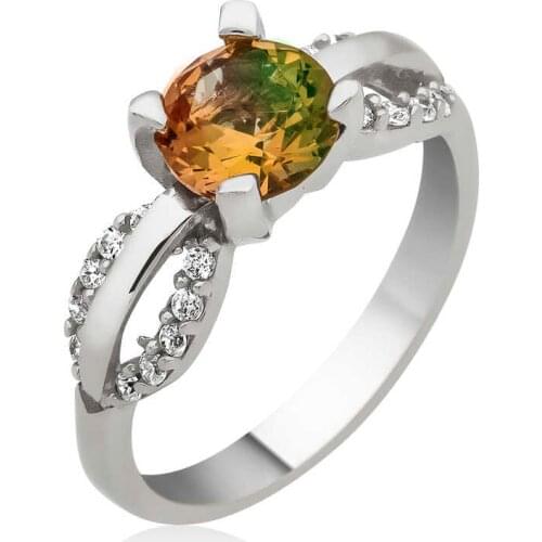 Tevuli 925 Sterling Silver Zultanit Cubic Zirconia Women Ring