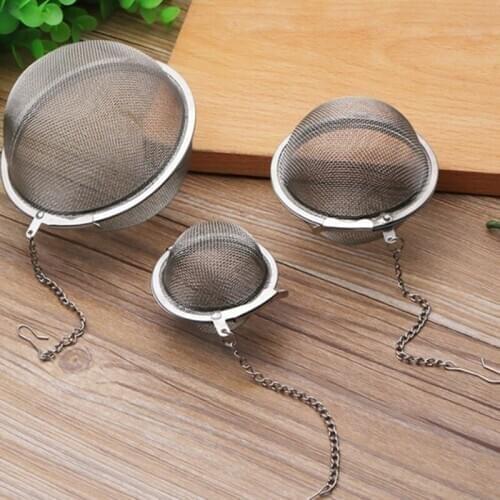 1pc Stainless Steel Tea Infuser Sphere Locking Spice Tea Ball Strainer Mesh Infuser Tea Filter Strainers Kitchen Tools Theezeef