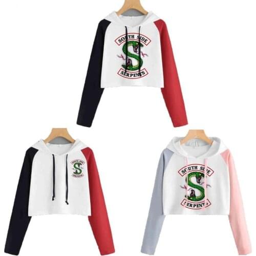 South Side Serpents Riverdale Hoodie Sweatshirts Harajuku Riverdale SouthSide Pullover Hoodies Tops Sweatshirts Women Disfraz