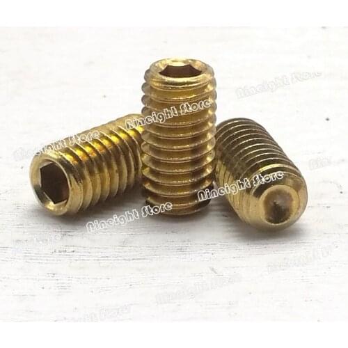 50Pcs - 10pcs M1.6 M2 M2.5 M3 M4 M5 M6 M8 DIN916 Stainless steel 304 or brass set screw Hex Socket Set Screws Grub Screw