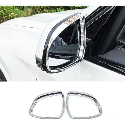 ABS Chrome For BMW X3 G01 2018 2019 Car rearview mirror block rain eyebrow Cover Trim Sticker Car Styling accessories 2pcs