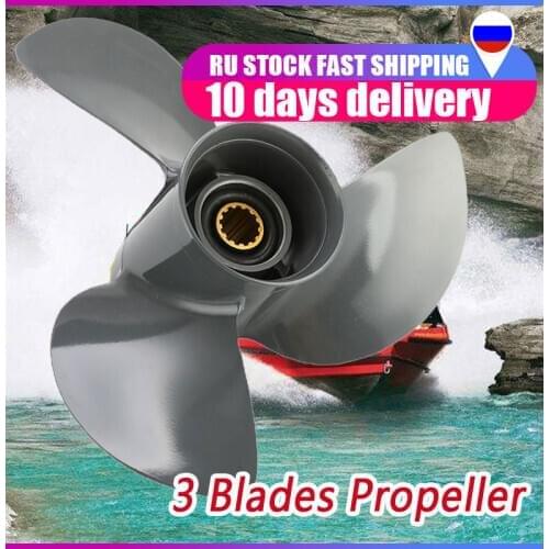 3 Blades Outboard Boat Motors Aluminum Propeller High Quality For Honda/Tohatsu/Mercury Outboard Motor 5 6HP Accessories Parts