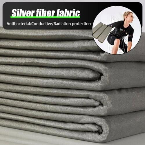 66cm*150cm RFID/EMI/RF Blocking Radio/Microwave Shielding Silver Fiber Conductive Fabric Anti Radiation Fabric