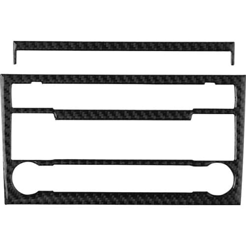 For Audi A4 B7 S4 2005-2008 Car Interior Decoration Carbon Fiber Air Conditioner CD Panel Sticker Cover Car Styling Accessories