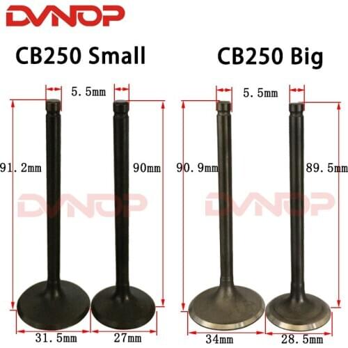 For Zongshen CB250 CB 250 CBB250 CQR25Motorcycle Engine Valve Intake Exhaust Stem Kayo T4 Off Road Dirt Bike Engine Spare Parts