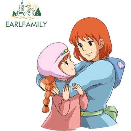 EARLFAMILY 13cm x 10.5cm for Howls Moving Castle Trunk Decal Refrigerator Car Stickers Motorcycle Cartoon Windows VAN Decoration