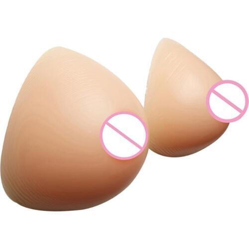1Pair Artificial Silicone Breast Froms Realistic Nude Skin Fake Breast Form For Crossdresser Postoperative Drag Queen Chest Care