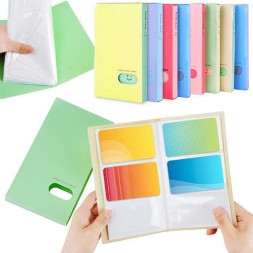 120 Pockets Cards Holder Binders Solid Color Photo Albums Frame Decoration Scrapbooking Portable Photo Album Photo Card Holder