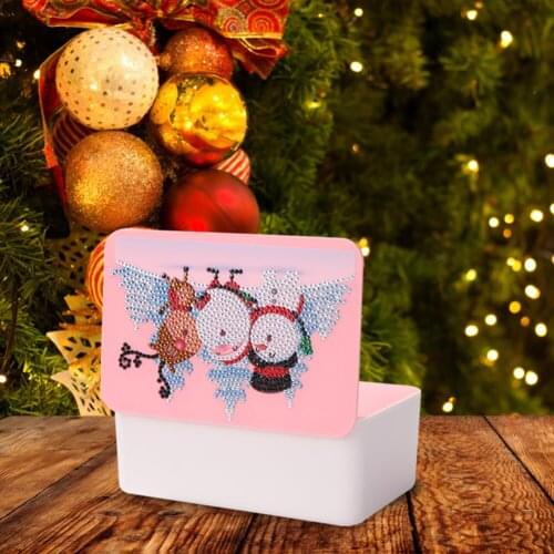 DIY Painting Tissue Box Plastic Deer Diamond Painting Drill Tissue Storage Box Rhinestones Decor Handmade Napkins Case Decor