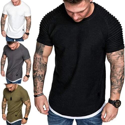 M-3XL Hot Mens T-Shirt Shirts Short Sleeve Breathable Polyester Slims Fit Tops for Daily Life Solid Casual Top Summer Basic Tee