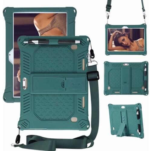 Soft Silicone Case for Digma Plane 1581 1585S 1584S 1553M 1550S 3G 4G/Platina 1579M 4G NS1800ML Universal 10.1'' Tablet + Strap