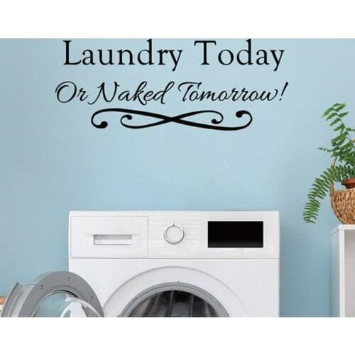 Laundry Room Wall Decal Washing Room Wall Decor Laundry Room Wall Stickers Vinyl Art Decals for Laundry Room Decoration C578