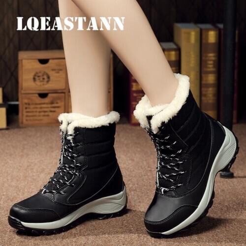2020 Winter New Couple Boots Plus Velvet Thick Warm Cotton Shoes For Men And Women Ski Shoes Cotton Boots Waterproof Snow Boots