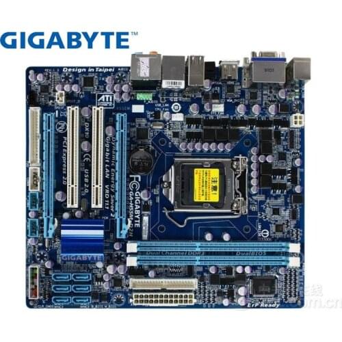 Original used motherboard Gigabyte GA-H55M-D2H DDR3 LGA 1156 for I3 I5 I7 32NM CPU H55M-D2H 8GB desktop motherboard boards