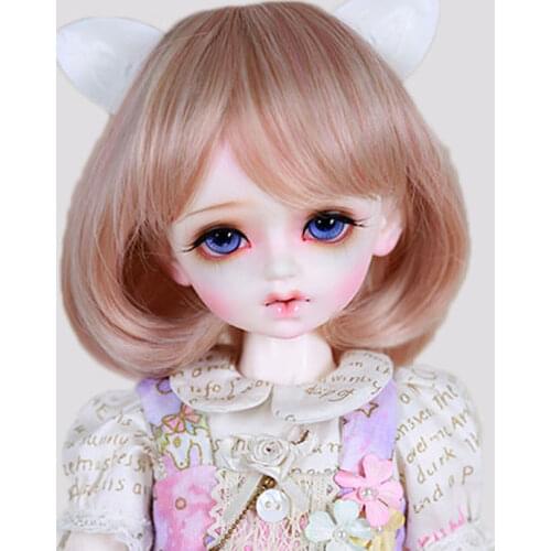 BJD sd doll wig 1/3 1/4 1/6 1/8 fake hair hair set high temperature fiber color gradient short hair Doll accessories