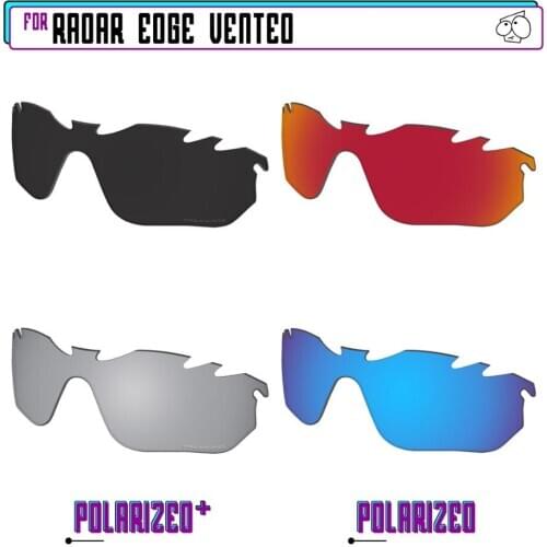 EZReplace Polarized Replacement Lenses for - Oakley Radar Edge Vented Sunglasses - BkSrP Plus-RedBlueP