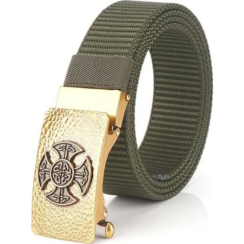 Hot 8 colors New design new style retro casual mens canvas belt eagle automatic buckle belt unisex belt nylon