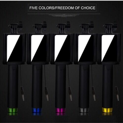 Luxury Mirror Selfie Stick for iPhone 6 Plus Universal Para Selfie For Samsung Android IOS Back/Front Camera Para Selfie