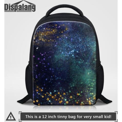 12 Inch Kids Backpack For Little Girls Boys Universe Space Kindergarten Bagpack Toddler Mochila Escolar Children School Bookbags