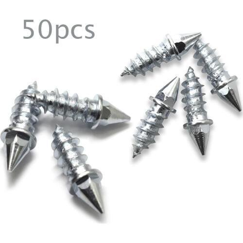 50Pcs Winter Tire Spikes Vehicle Anti-Slip Screw Stud Wheel Tire Snow Nail Spik For Auto Car Motorcycle SUV ATV Truck