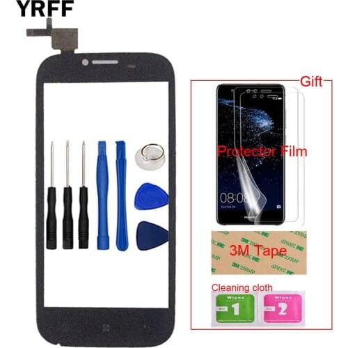 4.5'' Touch Screen Glass For Lenovo A706 A 706 Touch Screen Glass Digitizer Panel Lens Sensor Mobile Tools Wipes