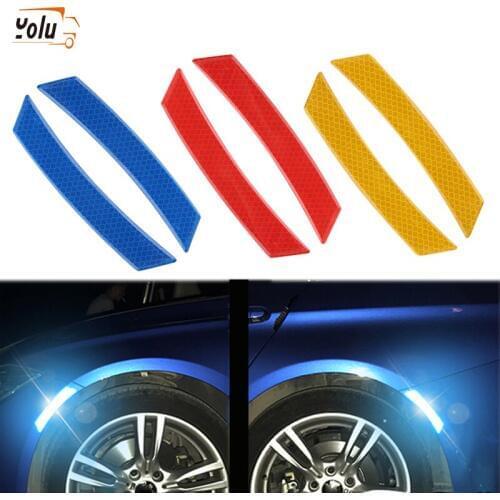 YOLU Reflective Stickers Adhesive Tape for Bike Safety White Red Yellow Blue Car Stickers Auto cars Accessories