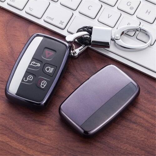 TPU Car Key Cover with PU Leather Braid Woven Rope Holder For Jaguar xf XJ XJL XE C-X16 V12 Guitar X Typ XK XKR X-Type Scissors