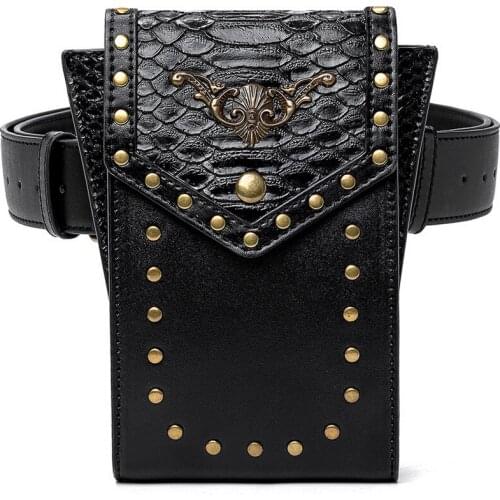 Serpentine Outdoor Single Shoulder Bags For Women Mobile PU Leather Lipstick Crossbody Bag Retro Mechanical Pack Bolsa Feminina
