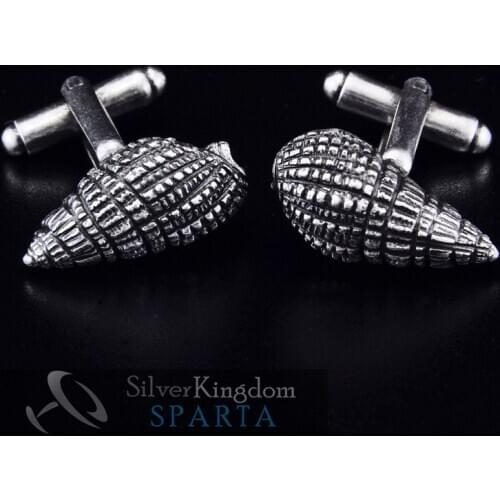 SPARTA Conch Cufflinks Silver plated High quality metal mens free shipping