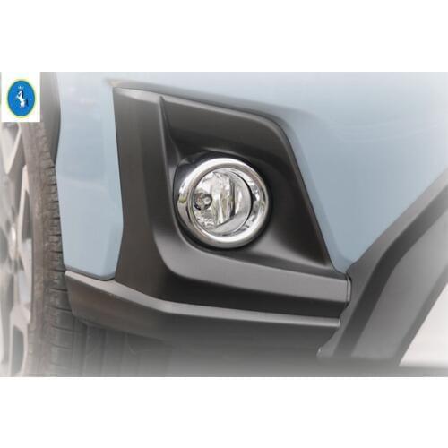 Yimaautotrims Bright Auto Accessory Front Fog Lights Foglight Lamp Ring Cover Trim For Subaru XV Crosstrek 2017 2018 2019 2020
