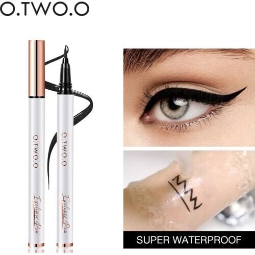 O.TWO.O Liquid Eyeliner Pencil Cosmetic Waterproof Eye Liner Sponge Refill No Smudge Fast Dry Black Eyeliner Beauty Eye Makeup