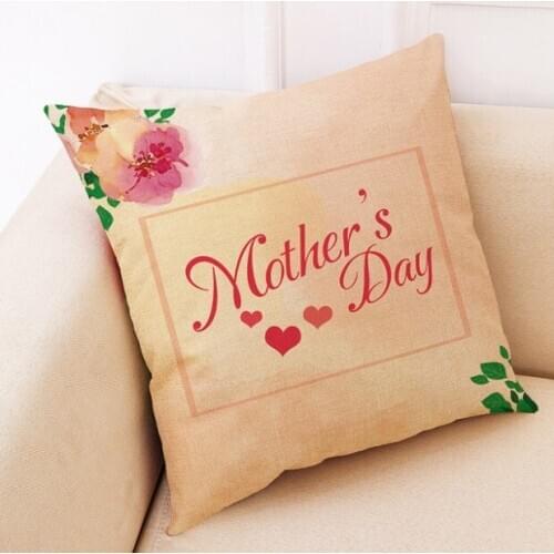 1 PC Mothers Day Square Throw Pillow Covers Set Cushion Cases Comfortable Super-soft velvet Pillowcases
