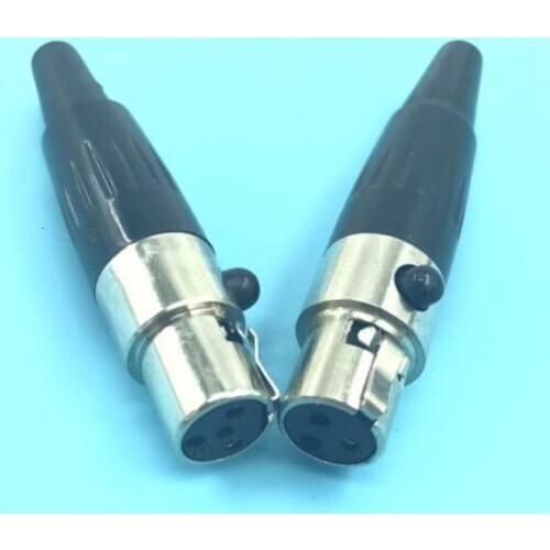 10pcs 3/4/ pin Female plug Mini XLR Microphone Connector MIC Audio Adapter